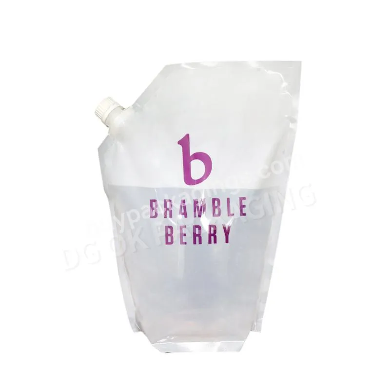 Customized Logo 1l 2l 5l Printed Stand Up Drink Juice Packaging Bag Plastic With Spout Pouch For Beverage/water/wine/oil Bag