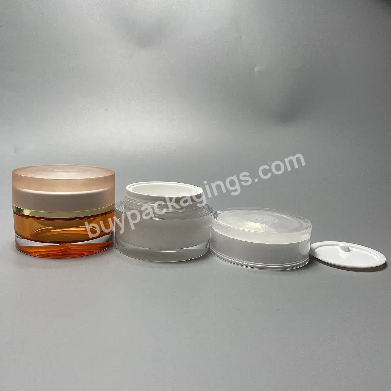 Customized Logo 5g 15g 30g Plastic Face Cream Jar Skin Care Cosmetic Acrylic Cream Jar