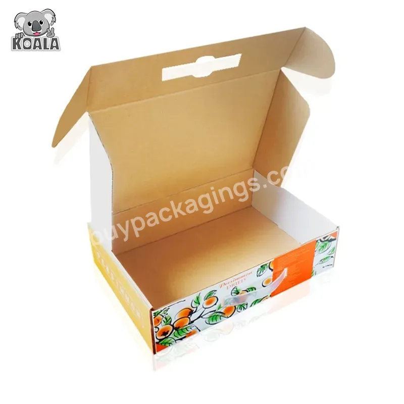 Customized Logo Beautiful Design Strong Diecut Large Fruit Packing Box