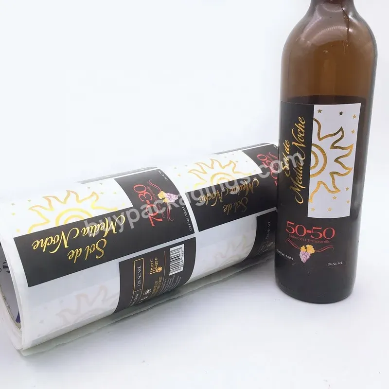 Customized Logo Beer Packaging Bottle Label Self Adhesive Paper Roll