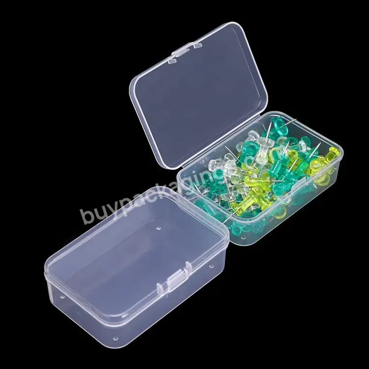 Customized Logo Design Acceptable Length 85mm Hard Pp Transparent Clear Plastic Small Multi Storage Case With Lid