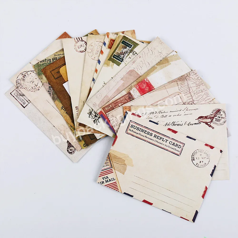 Customized Logo Eco-friendly Mini Vintage Brown Kraft Paper Envelopes Cute Cartoon Paper Stationery Gift Envelope