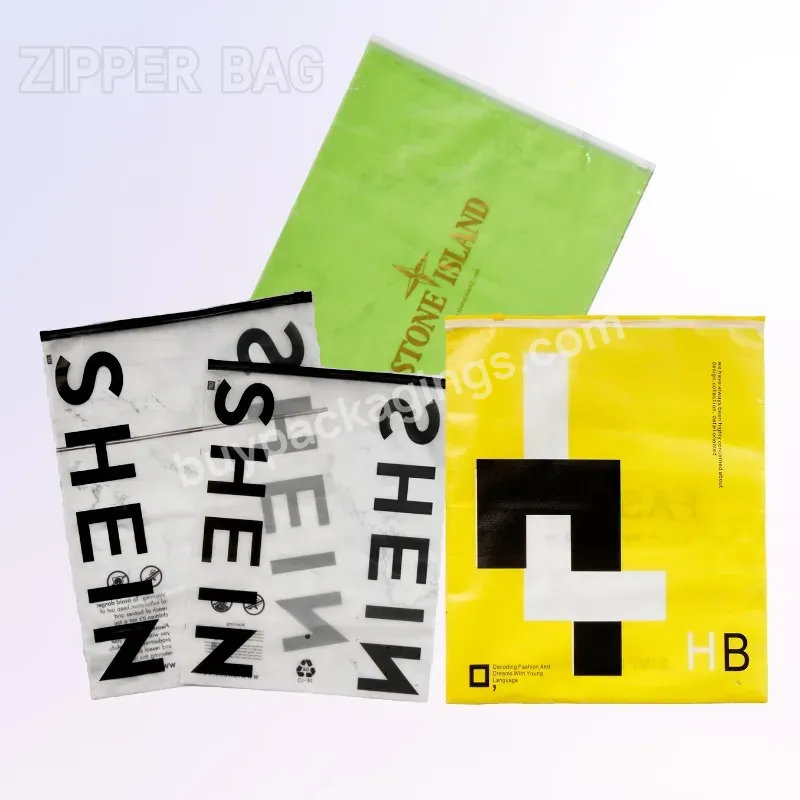 Customized Logo Frosted Environmentally Friendly Polyethylene For Clothing Packaging Zipper Bags