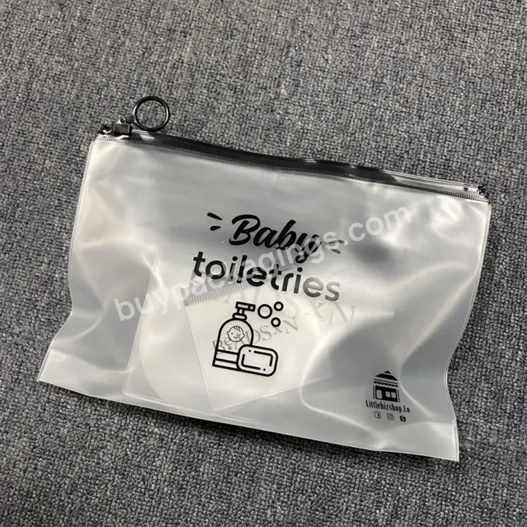 Customized Logo Frosted Pvc Clothing Packaging Plastic Zipper Bag