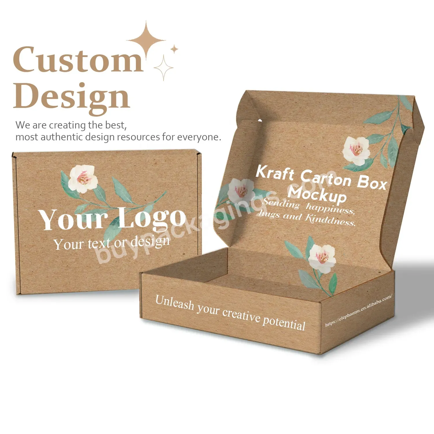 Customized Logo Good Quality Custom Design Popular Portable Cardboard Export Boxes