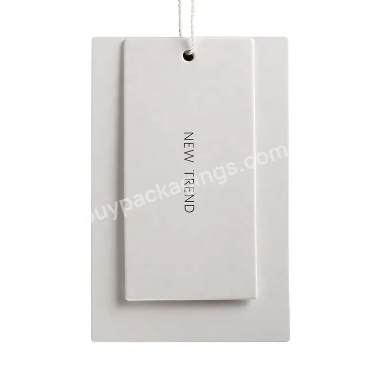 Customized Logo Hang Tag String Lock Double-side Hang Tags Recycle Paper Hang Tags