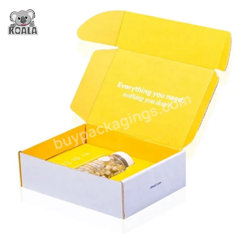 Customized Logo Hot Sale Flat Pack High Quality Corrugated Vitamin Storage Box