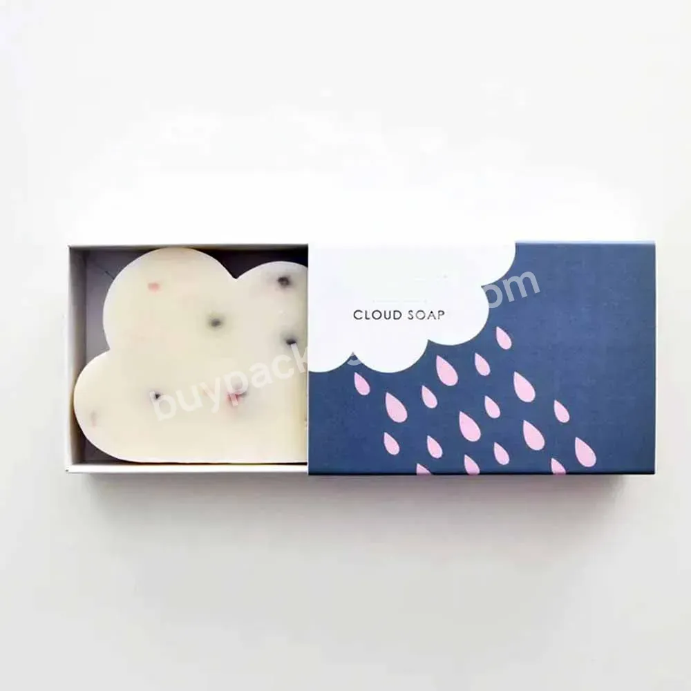 Customized Logo Lovely Small Natural Handcrafted Bath Cloud Soap Bar Drawer Paper Boxes Soap Packaging Box Soap Box