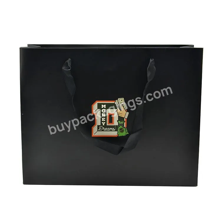 Customized logo luxury delicate popular handmade shopping bag kraft paper bags