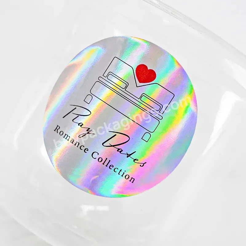 Customized Logo Made Label Holographic Sticker Rainbow Effect Custom Hologram Sticker Label