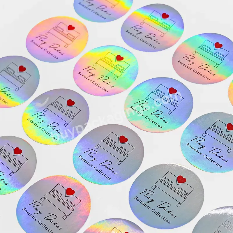 Customized Logo Made Label Holographic Sticker Rainbow Effect Custom Hologram Sticker Label