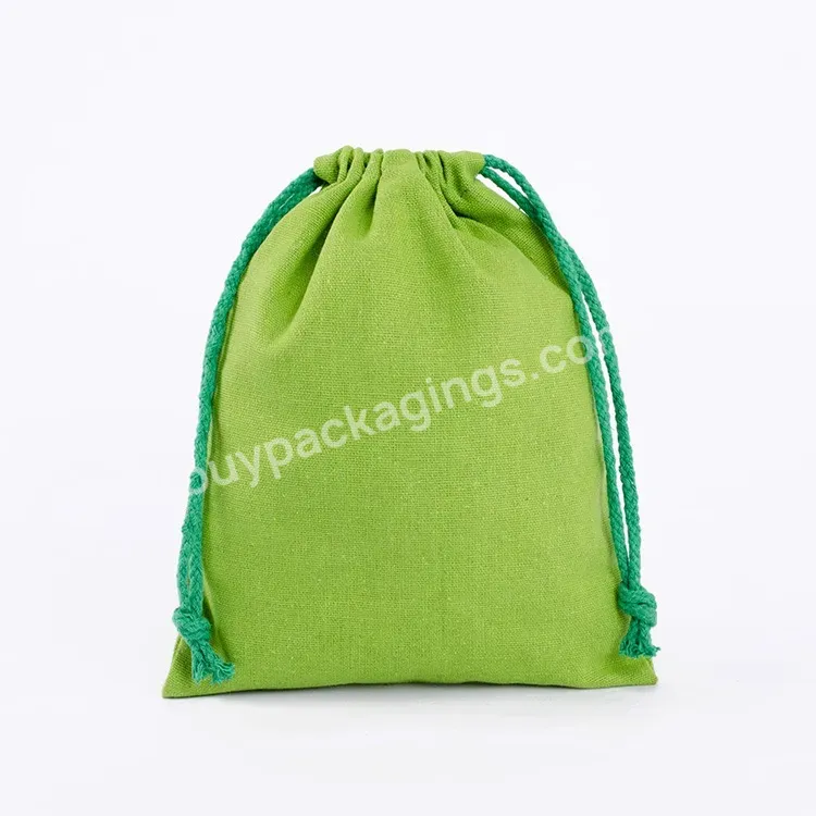 Customized Logo Natural Canvas Cotton Pouch Silk-screen Single Double String Drawstring Bag,Drawstring Bag Custom Size