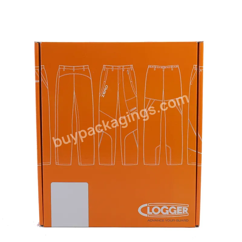 Customized Logo Packaging Luxury Cardboard Paper Box Corrugated Shipping Mailer Pants Clothes Boxes