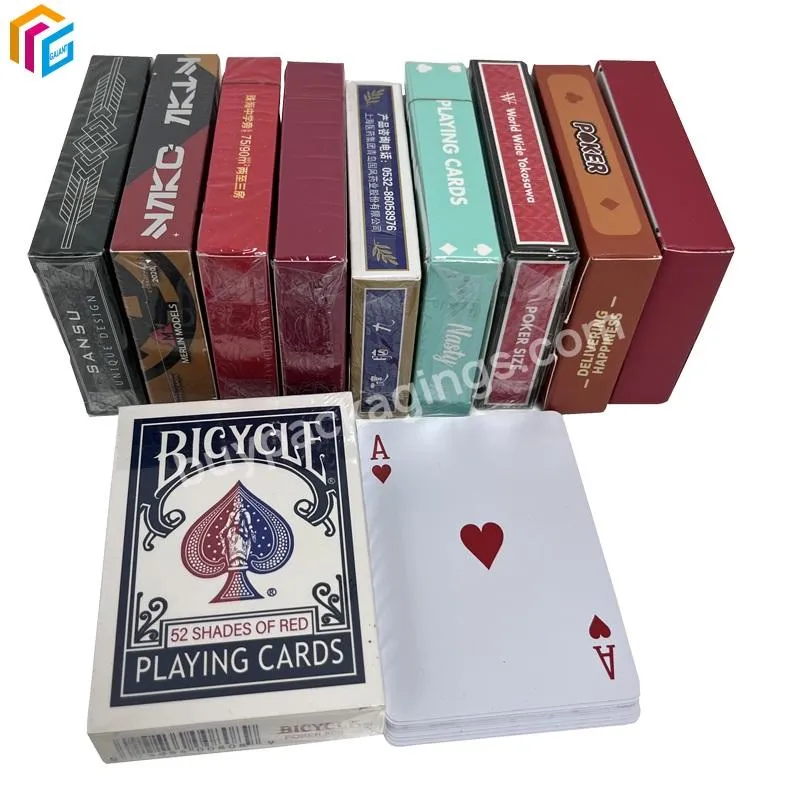 Customized Logo Paper Card Game Playing Cards Advertising PVC Waterproof Poker Plastic Sublimation Poker