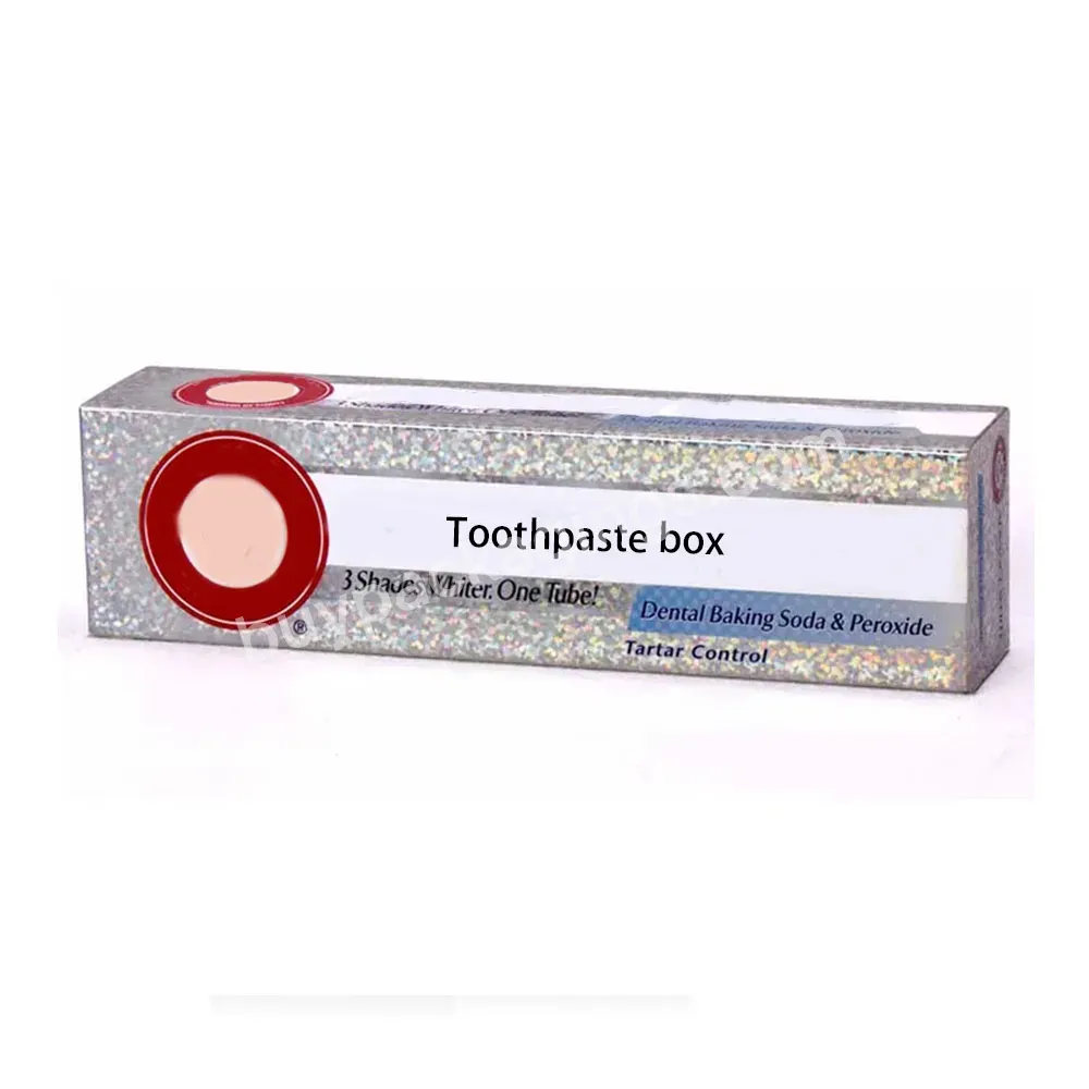 Customized Logo Paper Folding Boxes Natural Whitening Toothpaste Packaging Storage Box For Toothpaste