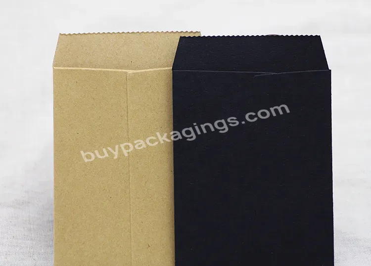 Customized Logo Paper Seed Packaging Envelope Small Luxury Dispensary Paper Packet Brown Kraft Seed Envelope