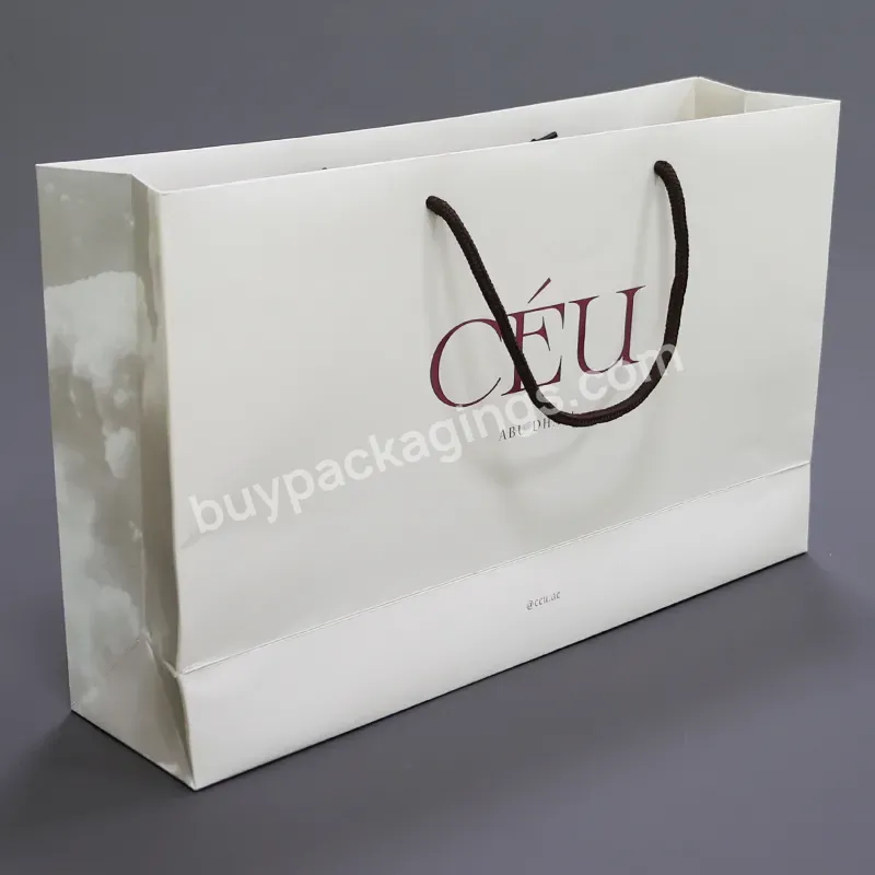 Customized Logo Paper Shopping Bags With Logos Custom Print With Handle