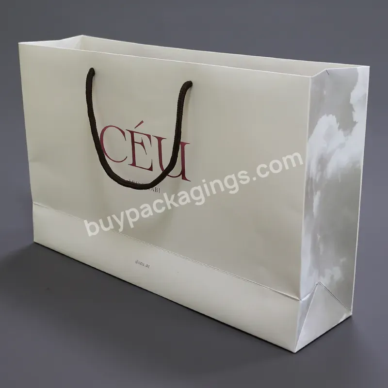 Customized Logo Paper Shopping Bags With Logos Custom Print With Handle