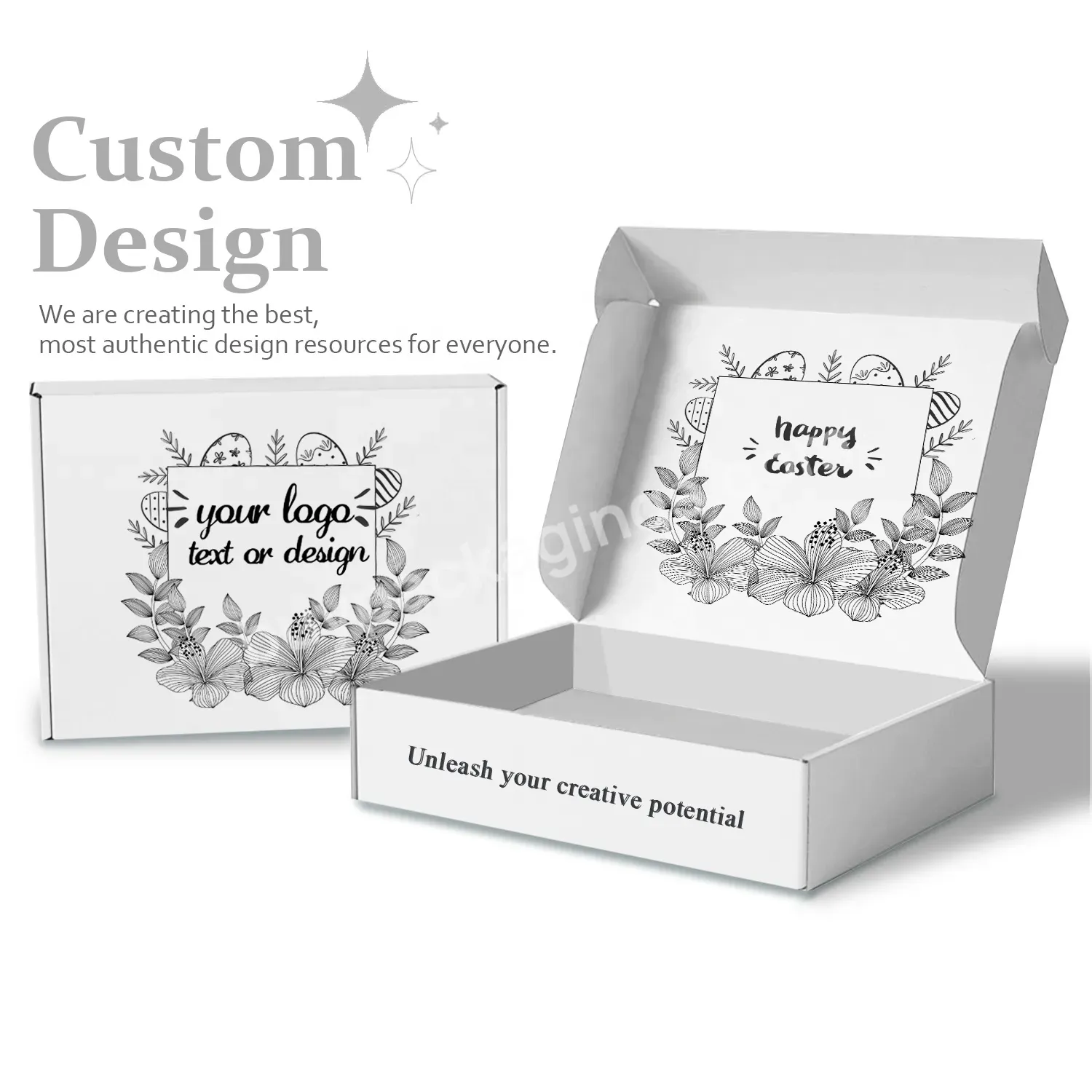 Customized Logo Printed Luxury Popular Corrugated Paper Men Shirt Packaging Box