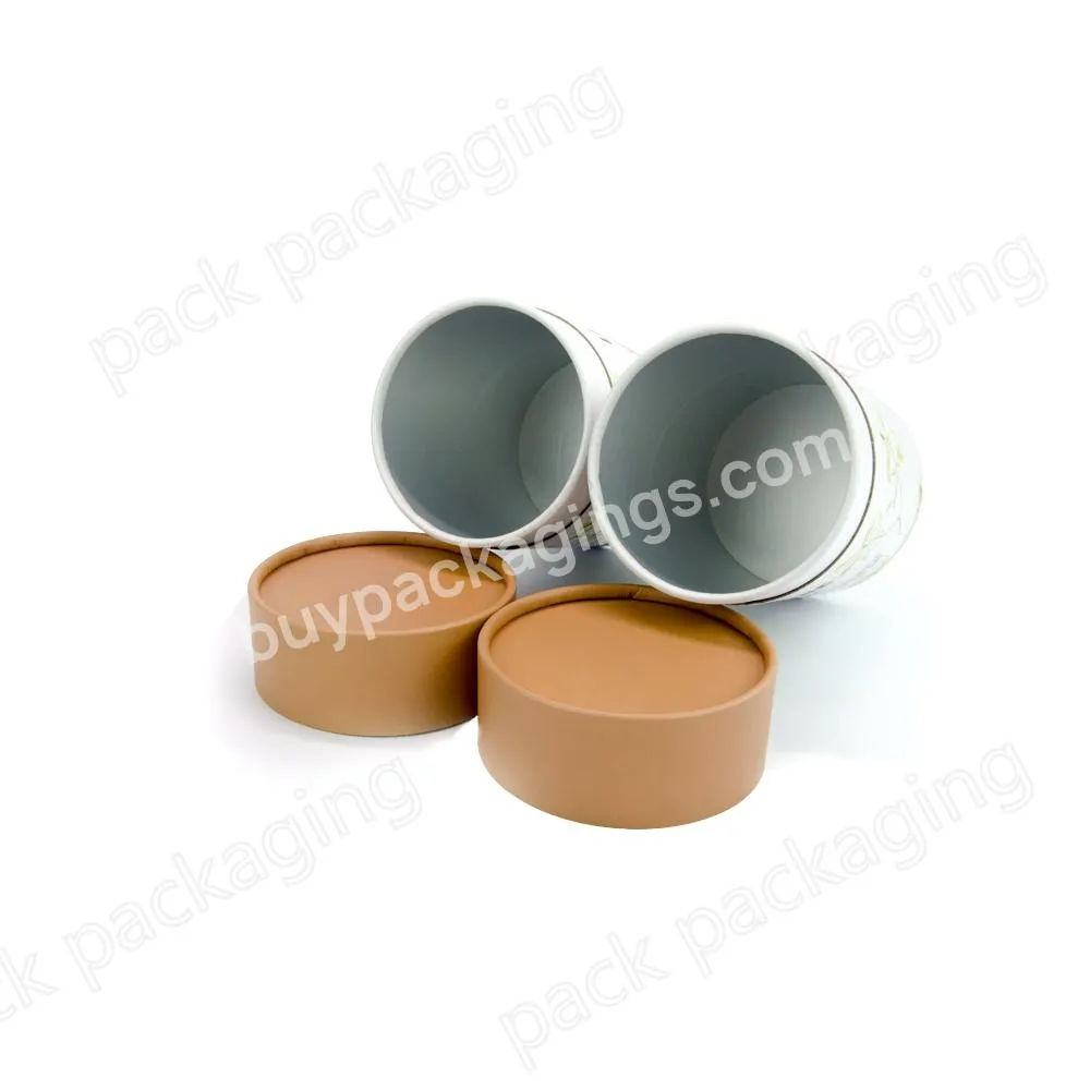 Customized Logo Printed Round Eco Kraft Cardboard Paper Tube Packaging Food Boxes For Tea Coffee