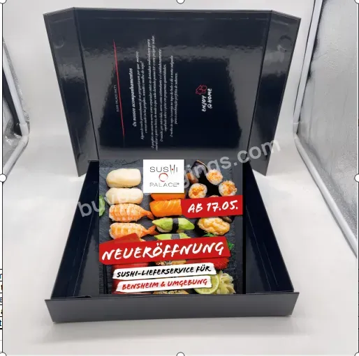 Customized Logo Printing Food Grade Paper Box Sushi Takeaway Box Free Samples