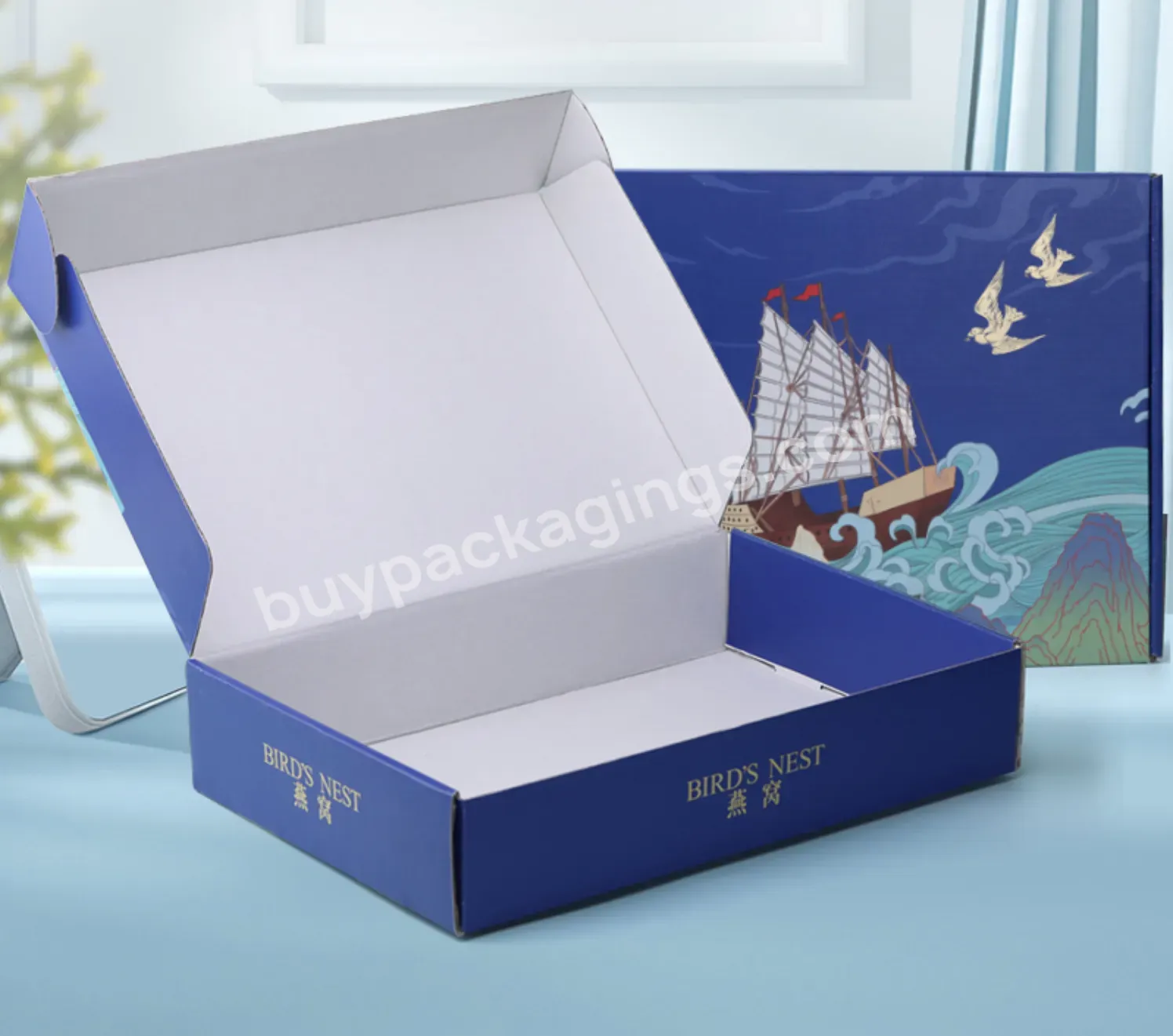 Customized Logo Printing Perfume Paper Packaging Box White Shipping Corrugated Cardboard Mailer Box