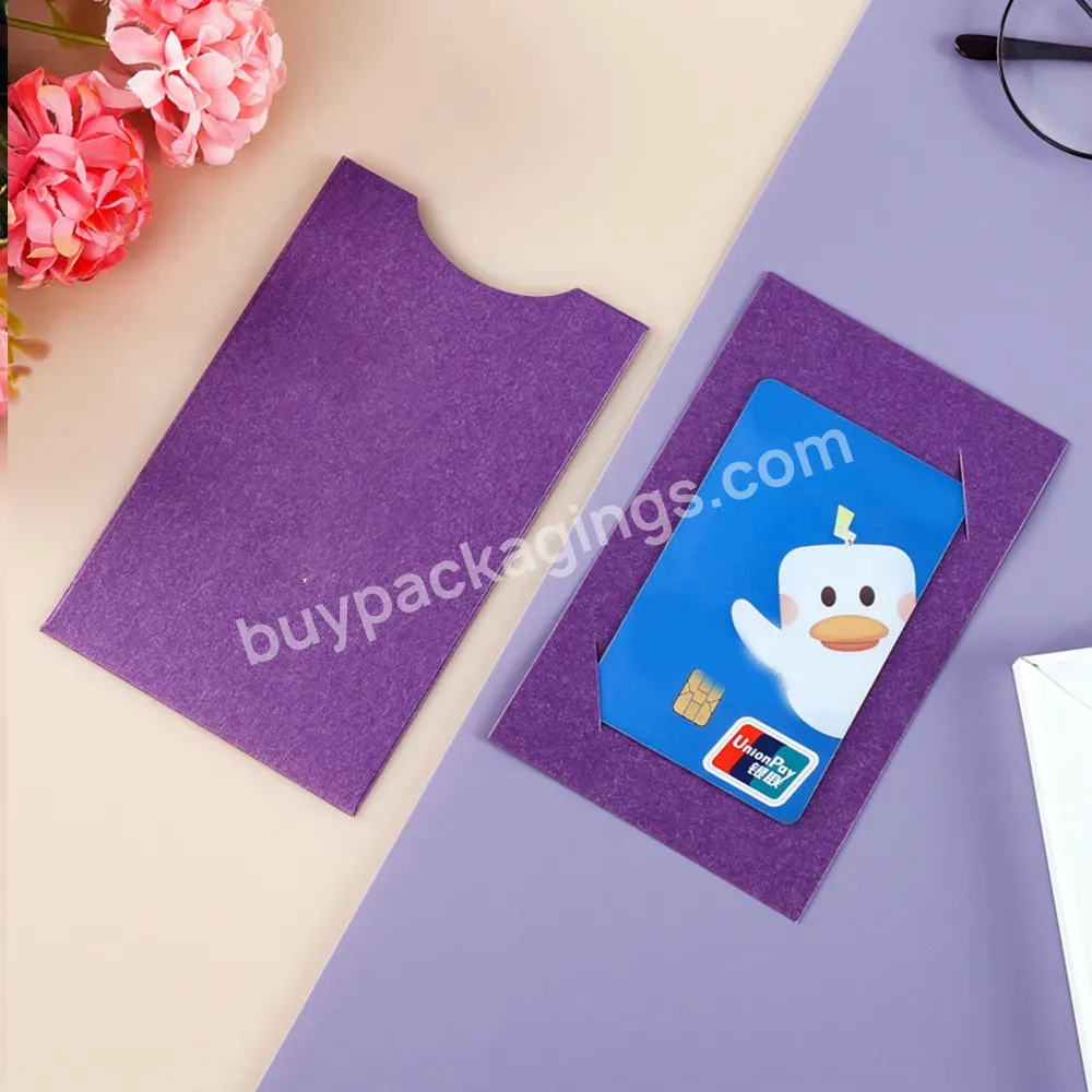 Customized Logo Pull-out Card Sleeves Protector Vip Member Gift Cover Supermarket Shopping Credit Card Holder