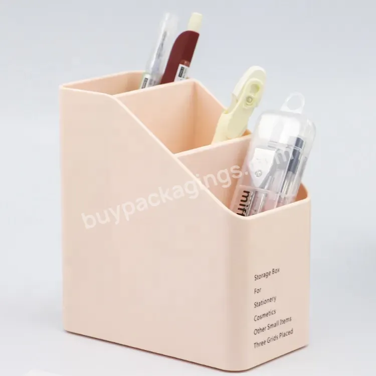 Customized Logo Regular Pen Container Office Stationery Nail Brush Pot Container Model Pen Holder Desk Organizer Office