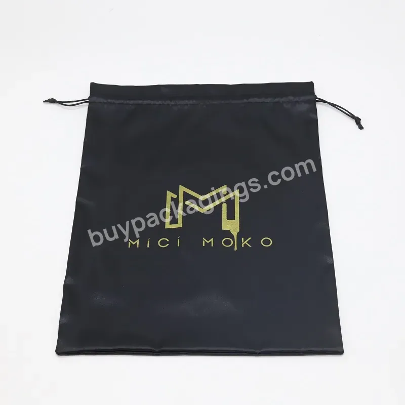 Customized Logo Satin Sport Travel Shoes Packaging Bag Eco Friendly Shoe Clothes Storage Dust Drawstring Bags