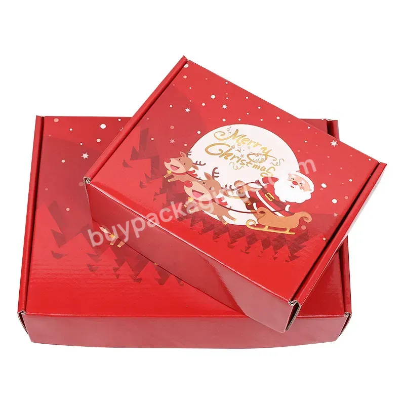 Customized Logo Shockproof Drop Resistant Carton Corrugated Paper Gift Box Hard Packaging Shipping Boxes For Christmas Gift