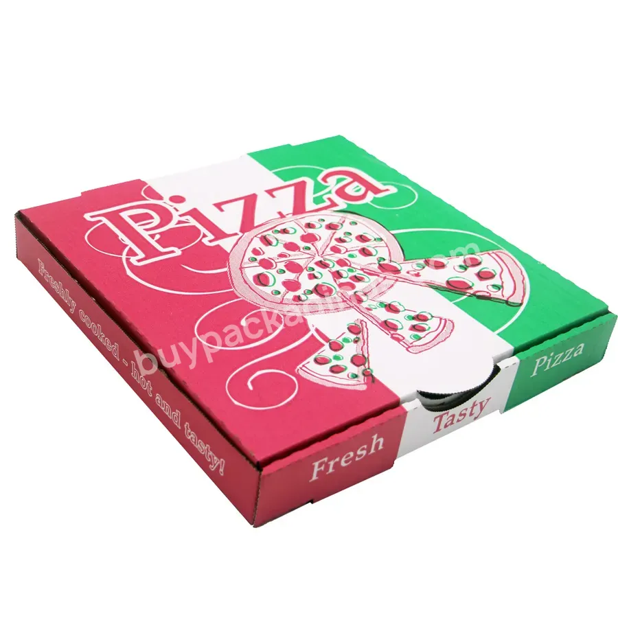 Customized Logo Size Food Packaging Pizza Box Cardboard Bio-degradable Pizza Box
