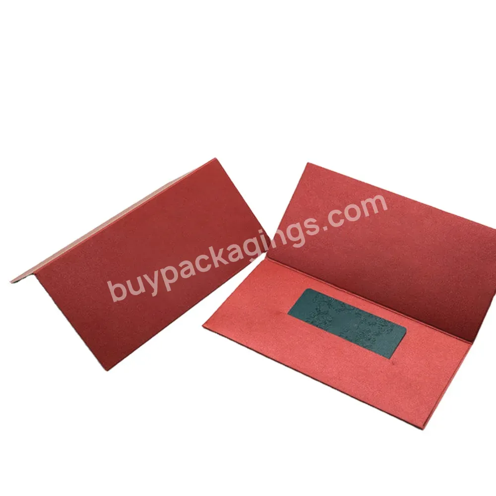 Customized Logo Thickened Membership Voucher Envelope Unique Gifts Wholesale Gift Card Holders Folding Gift Card Holder