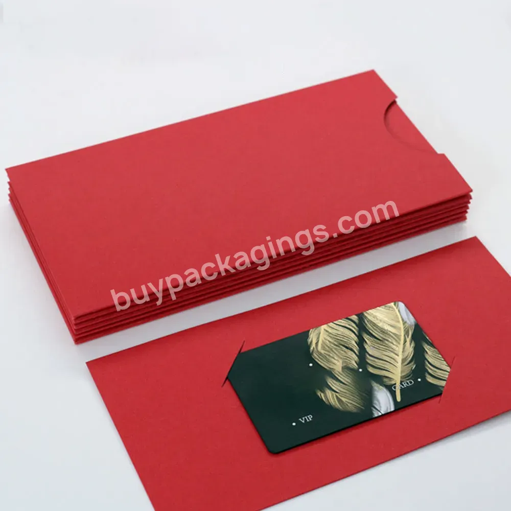 Customized Logo Thickened Membership Voucher Envelope Unique Gifts Wholesale Gift Card Holders Folding Gift Card Holder