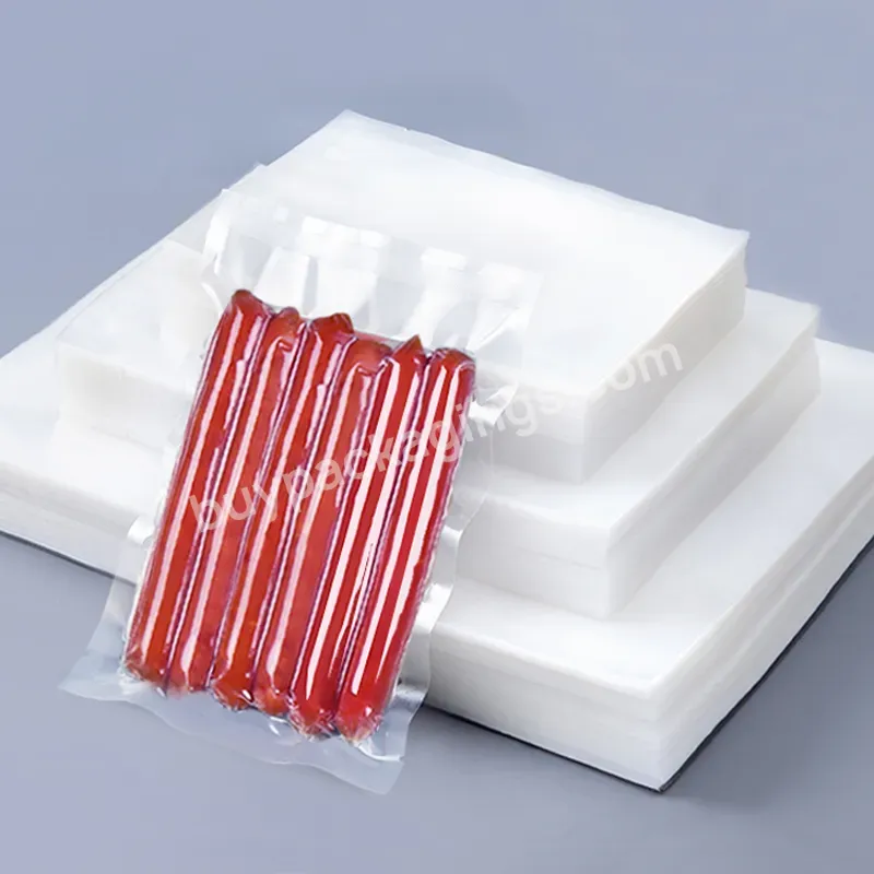 Customized Logo Transparent Vacuum Food Pouch Nylon Packaging Plastic Vacuum Bag For Frozen Fish