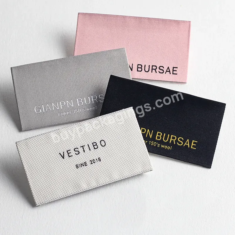 Customized Logos Jacquard Cloth Woven Clothing Brand Labels