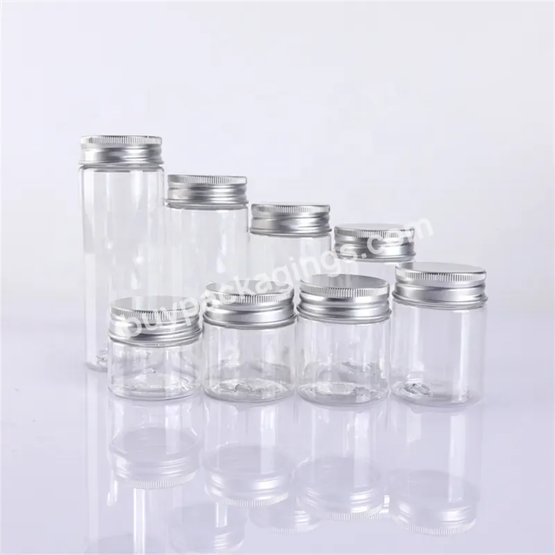 Customized Luxury 3 Oz 4oz 8oz Loose Powder Frosted Clear White Pet Plastic Cosmetic Jars With Lids