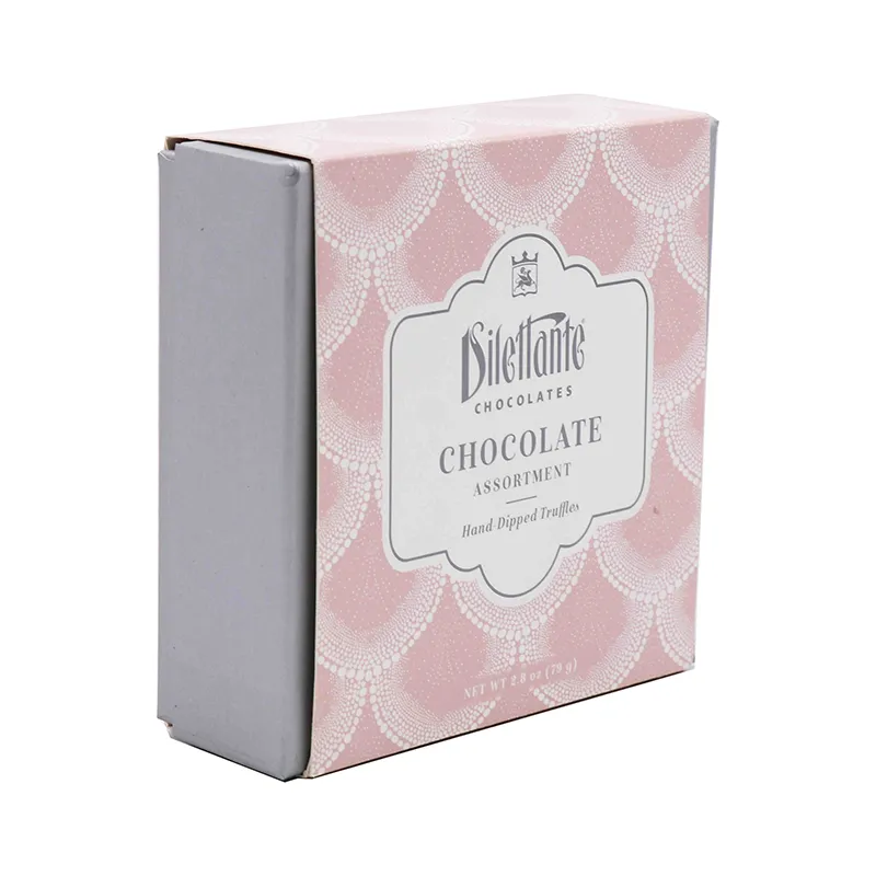 Customized luxury chocolate packaging boxes with PET chocolate box blister and color sleeve