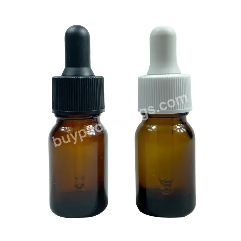 Customized Luxury Empty 10ml 15ml 30ml 50ml 100ml Amber Essential Oil Glass Bottle With Dropper Glass Bottle