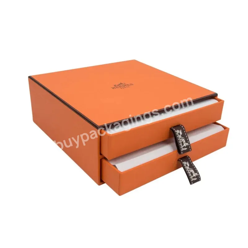 Customized Luxury Gift Drawer Box For Handkerchief Package