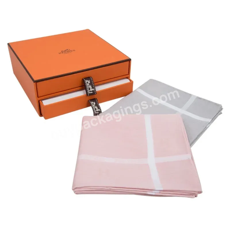 Customized Luxury Gift Drawer Box For Handkerchief Package