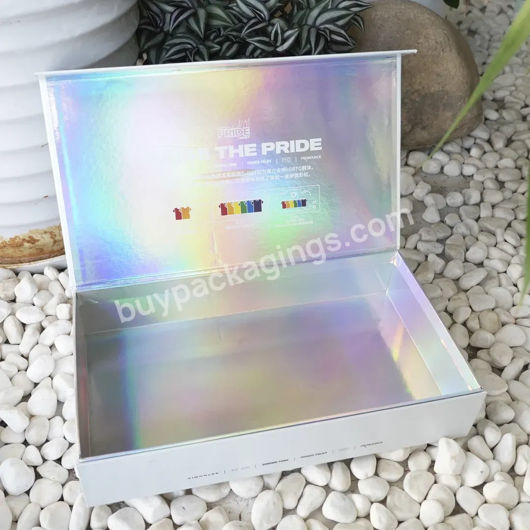 Customized Luxury Hard Board Paper Packaging Folding Box Holographic Box With Logo