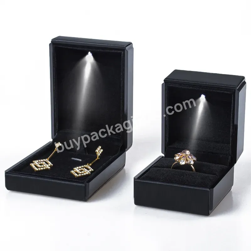 Customized Luxury Jewelry Packaging Box With Led Lights Marriage Proposal Surprise Ring Box