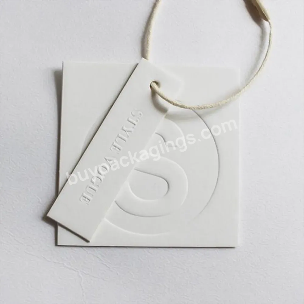 Customized Manufacture Clothing Printed Paper Hang Tags Labels With Brand Logo Hang Tag For Clothing And T-shirts