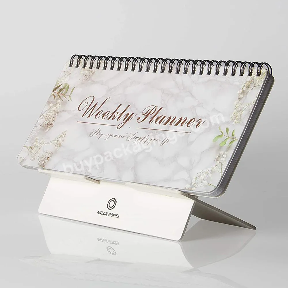 Customized Marble  2020  Table Desk Mini Spiral Weekly Academic Calendar Planner