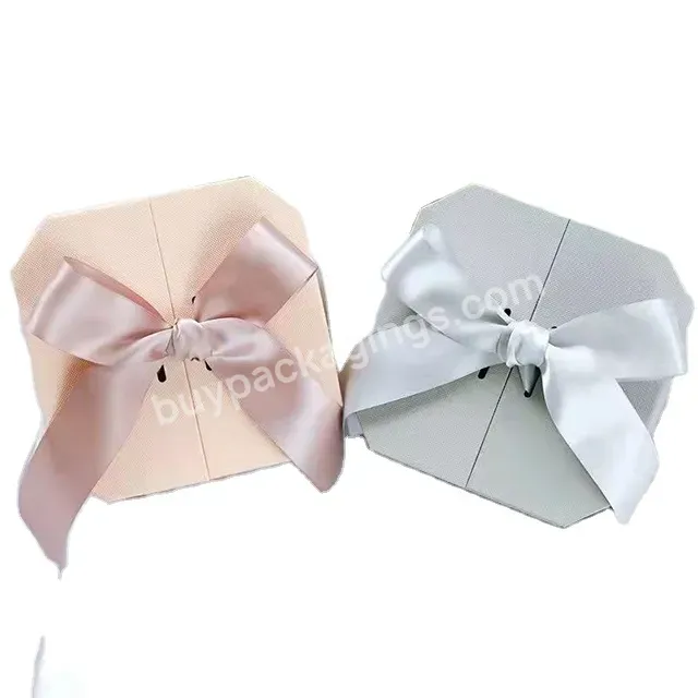 Customized New Design Durable Fancy Luxury Gift Box With Lid Polygon Flower Gift Box Two-piece Three-piece Set Of High-grade Sa