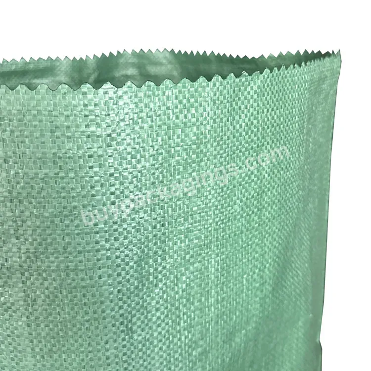 Customized New Design Polypropylene Green Bags 50kg Pp Woven Garbage Bag