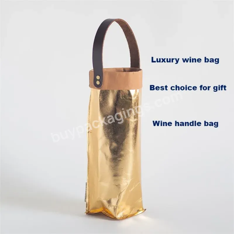 Customized New Luxury Single Bottle Double Bottle Red Wine Portable Champagne Packaging Gift Bag