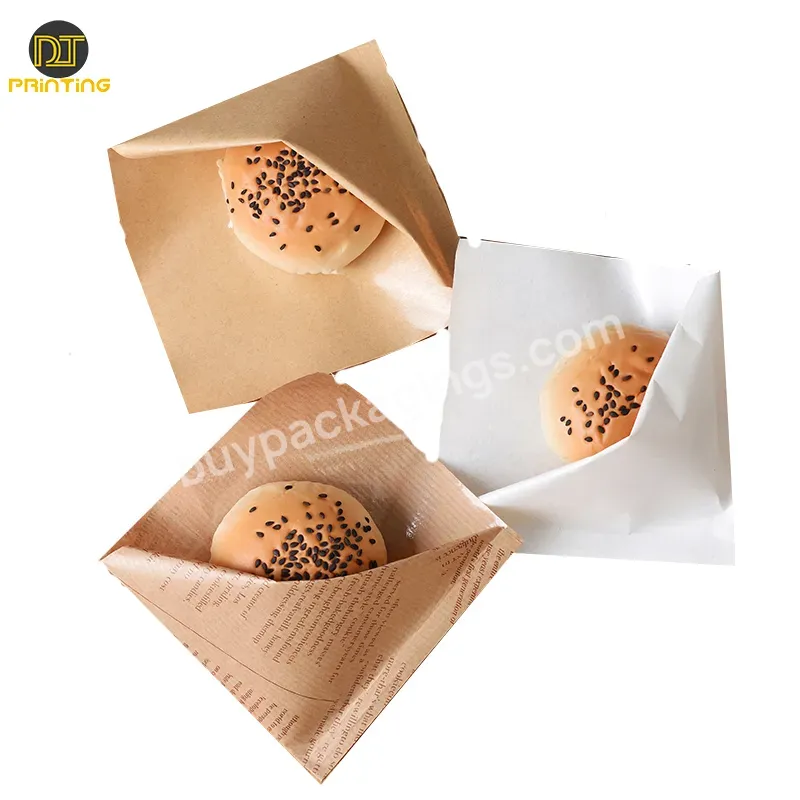 Customized Oil Proof Paper Bag Candy Bag Rope Candy Accept Heatglass Kraft Paper Custom Size Offest Printing