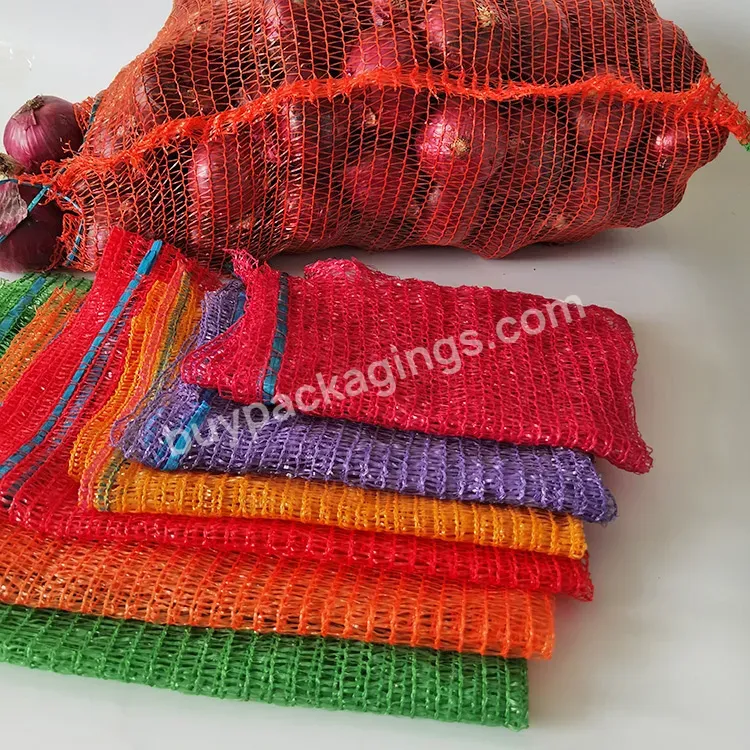 Customized Packaging Fruit Raschel Bag Pe Net Mesh Mandarin Orange Bag