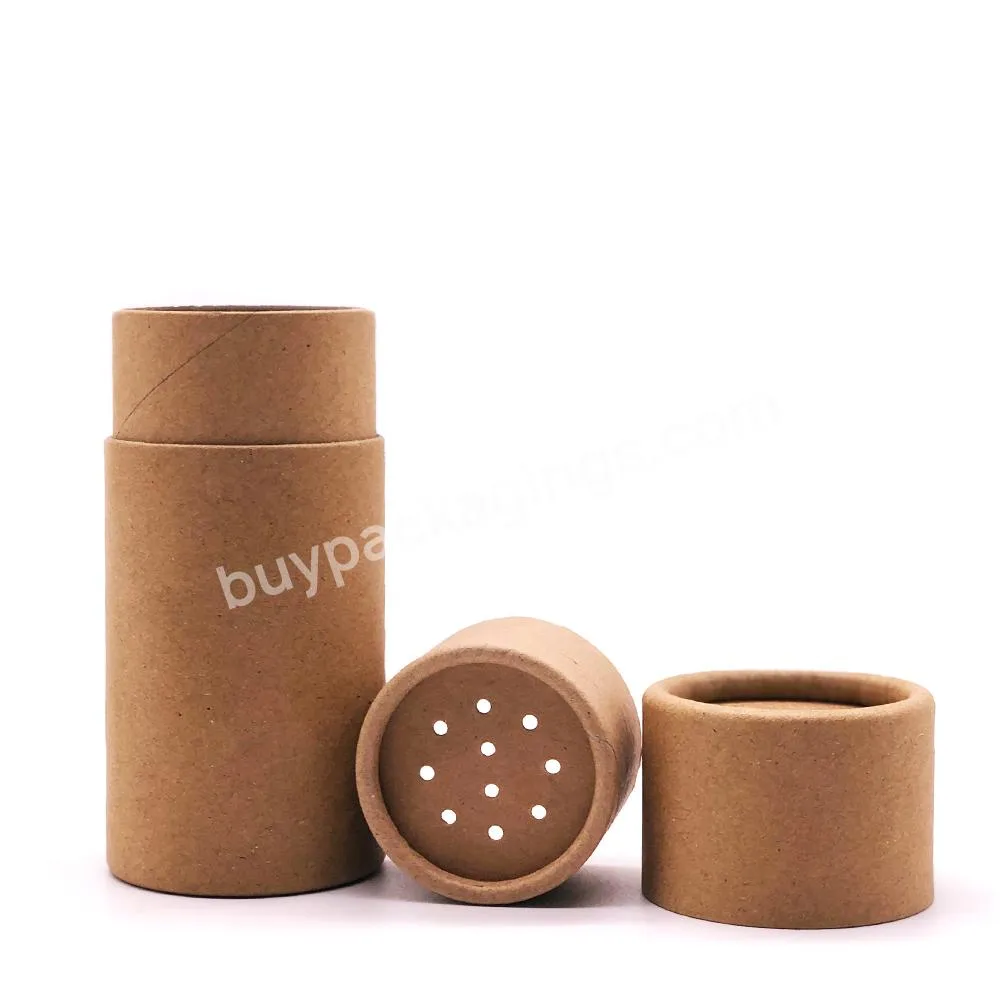 Customized Paper Canister Shaker 100% Biodegradable Kraft Cardboard Seasoning Food Powder Salt and Pepper Shaker For Kitchen Use